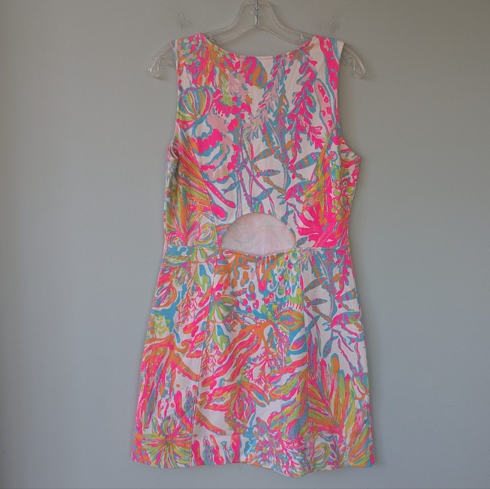 Lilly Pulitzer The Whiting Colorful Sleeveless Casual Sunmer Cut Out Tank Dress - Picture 9 of 10